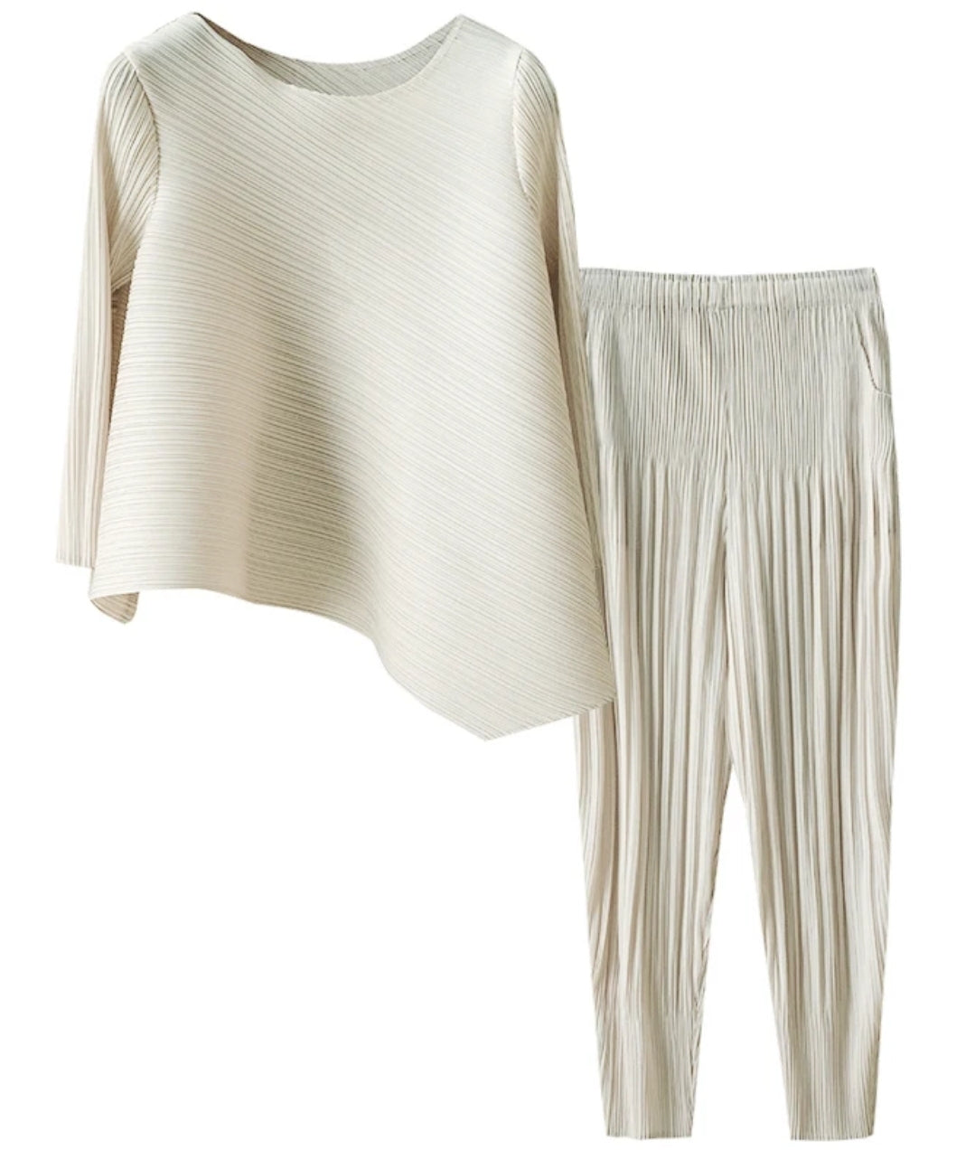 Pleated Set - Milk